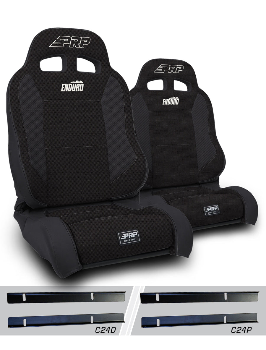 Enduro Elite Suspension Seat Trek Edition Kit for 03-06 Jeep Wrangler TJ Pair - Black