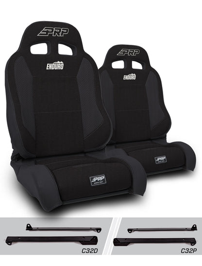 Enduro Elite Suspension Seat Trek Edition Kit for Jeep Wrangler CJ7/YJ Pair PRP Seats