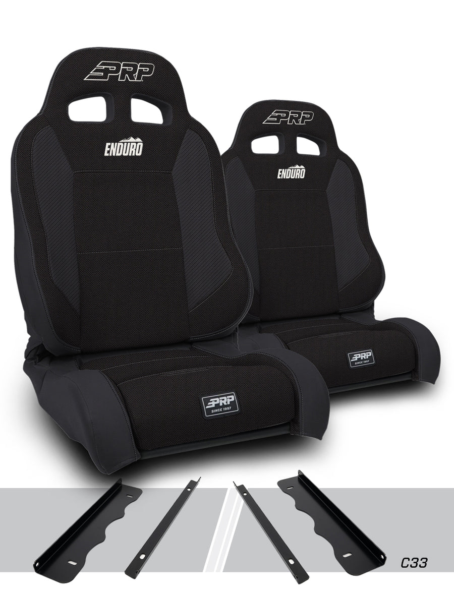 Enduro Elite Suspension Seat Trek Edition Kit for 95-01 Jeep Cherokee XJ Pair - Black