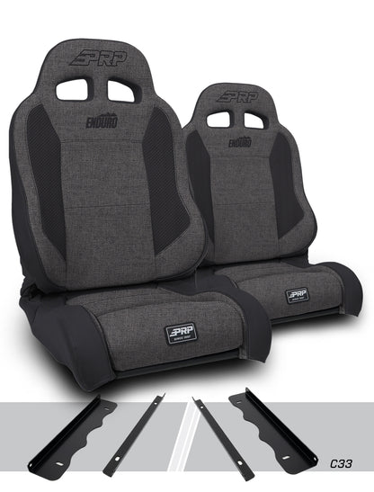 Enduro Elite Suspension Seat Trek Edition Kit for 95-01 Jeep Cherokee XJ Pair PRP Seats