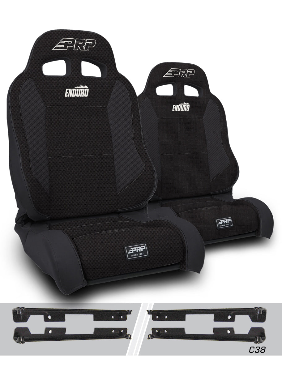 Enduro Elite Suspension Seat Trek Edition Kit for Jeep Wrangler JK/JKU Pair - Black