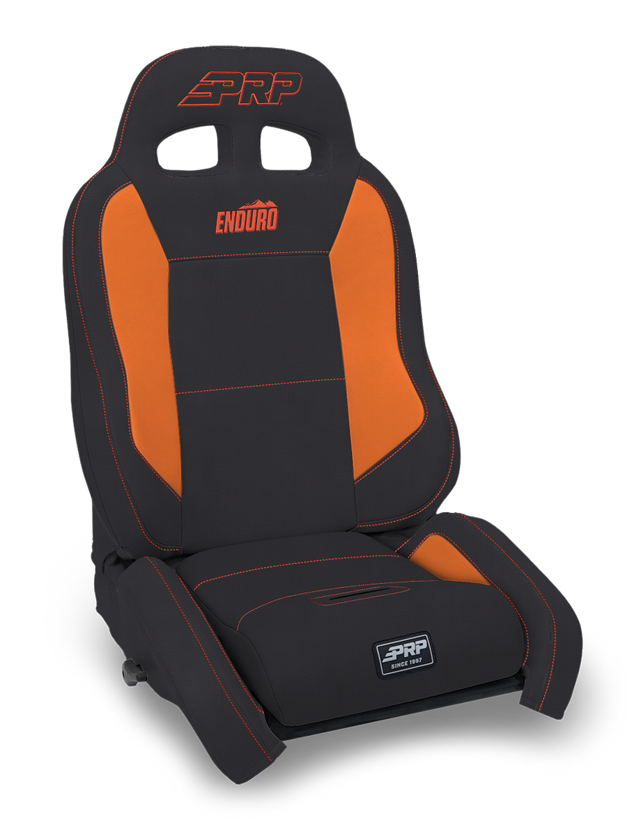 EnduroCrawl Reclining Suspension Seat Vinyl Passenger - Black and Orange