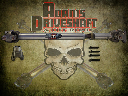 JL Front 1310 Solid CV Driveshaft with Flange 2 or 4 Door (Rubicon - Sport - Sahara) Adams Driveshaft