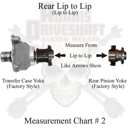 JL Rear 1310 Solid CV Driveshaft 4 Door (Sport - Sahara) Pinion Yoke Style Adams Driveshaft