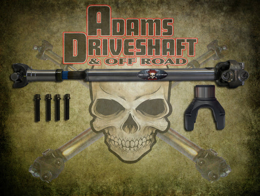 JL Front 1350 Solid CV Driveshaft 2 or 4 Door with Ult 60s Adams Driveshaft