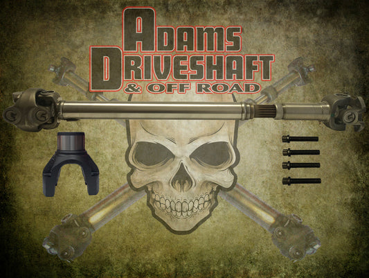 JL Front 1350 Solid CV Driveshaft (Half Round) (Rubicon - Sport - Sahara) Adams Driveshaft
