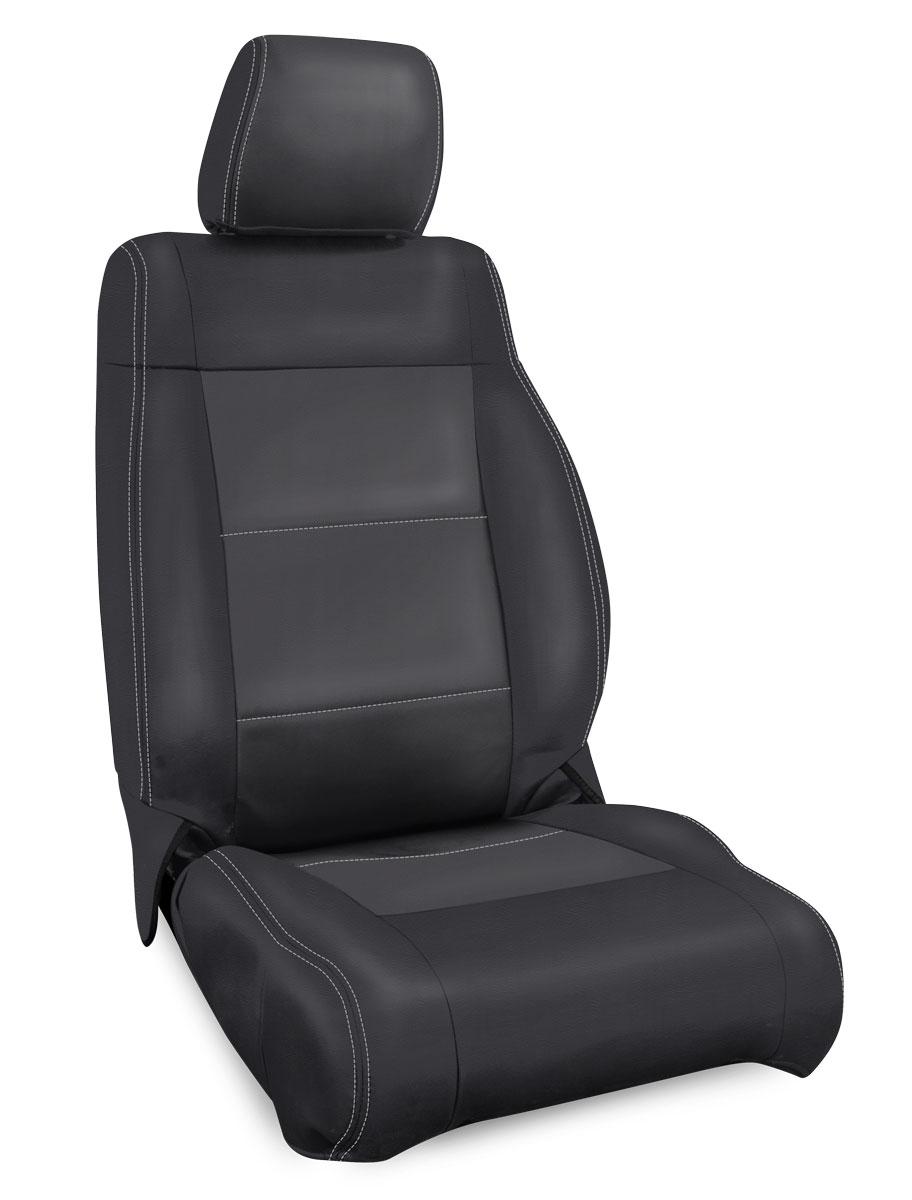 Front Seat Covers for 11-12 Jeep Wrangler JK 2 Door or 4 Door Pair Black and Gray PRP Seats