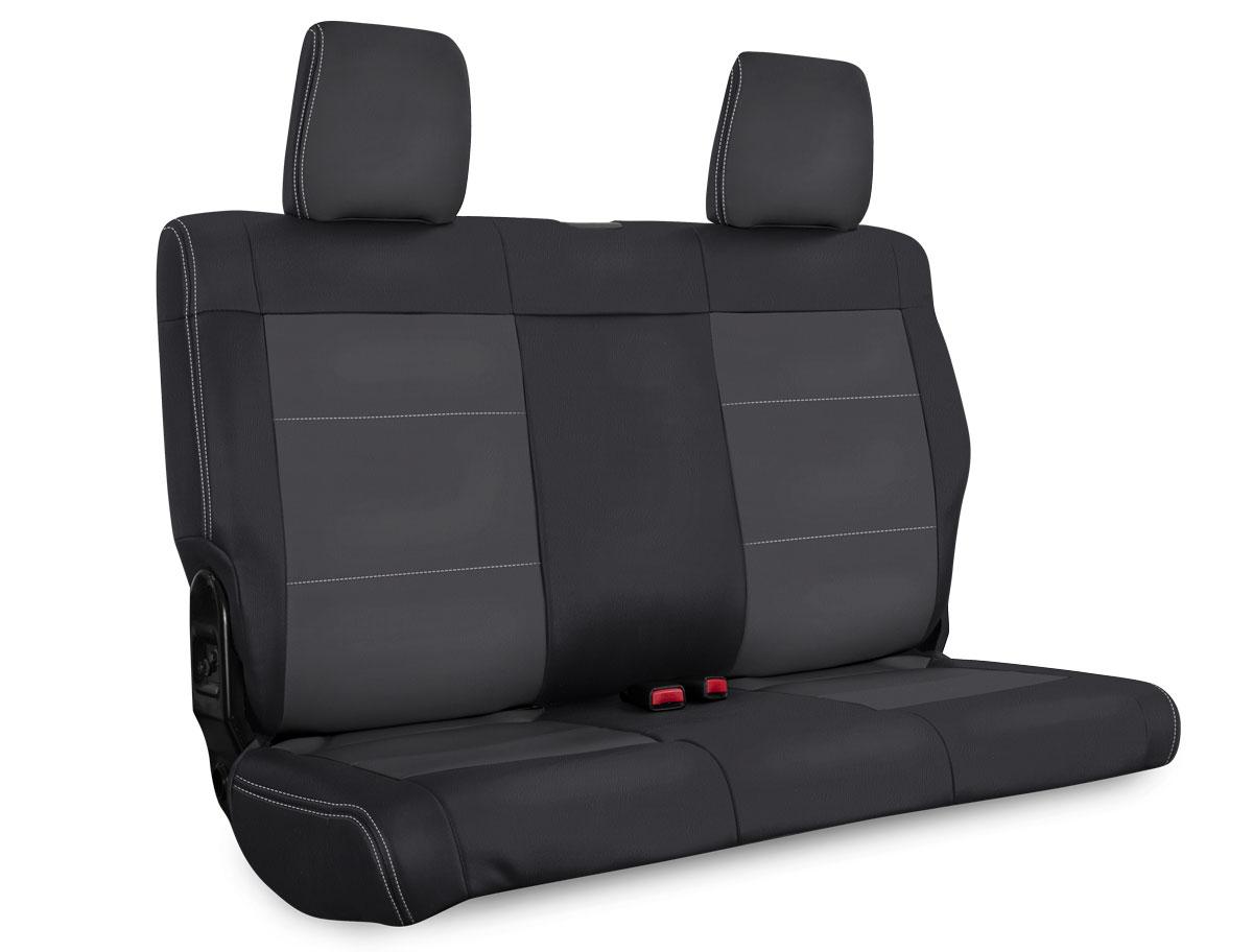 Rear Seat Cover for 13-18 Jeep Wrangler JKU 4 Door Black and Gray PRP Seats