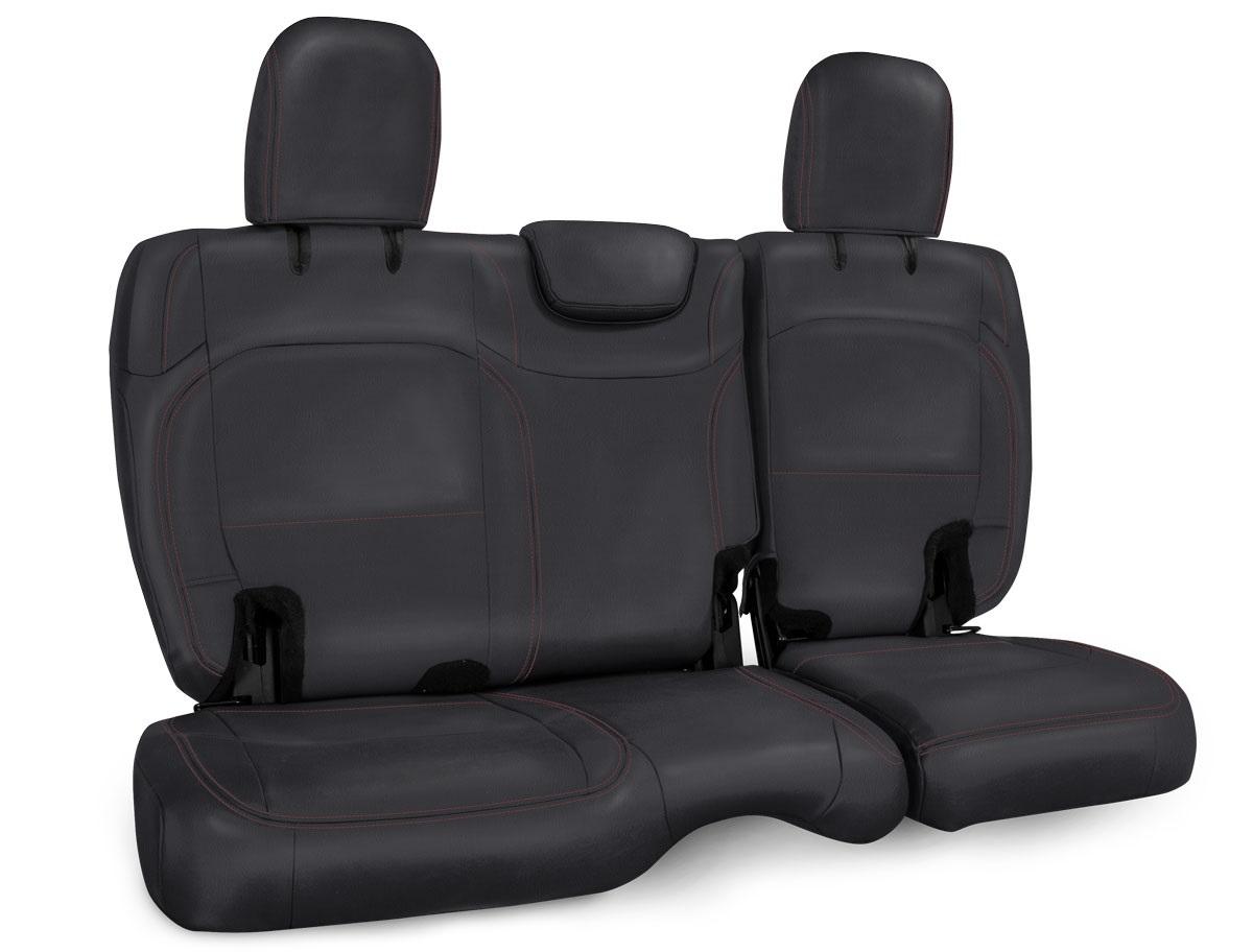 Rear Bench Cover for Jeep Wrangler JL 2 door Black with Red Stitching PRP Seats