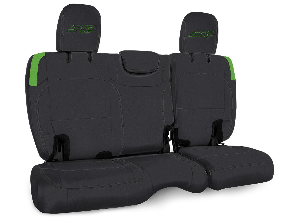 Rear Bench Cover for Jeep Wrangler JL 2 door Black and Green PRP Seats