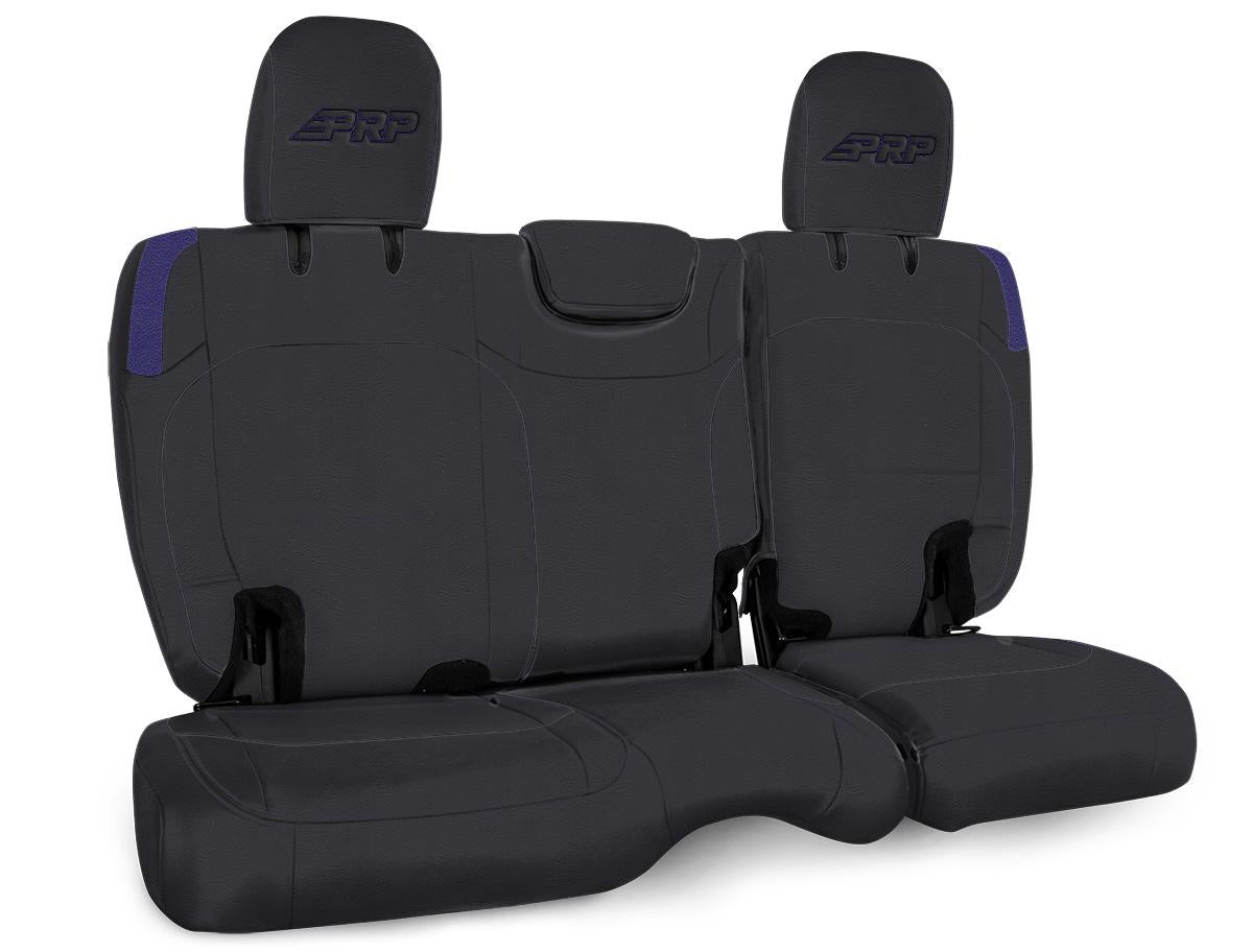 Rear Bench Cover for Jeep Wrangler JLU 4 door with no armrest Black and Purple PRP Seats