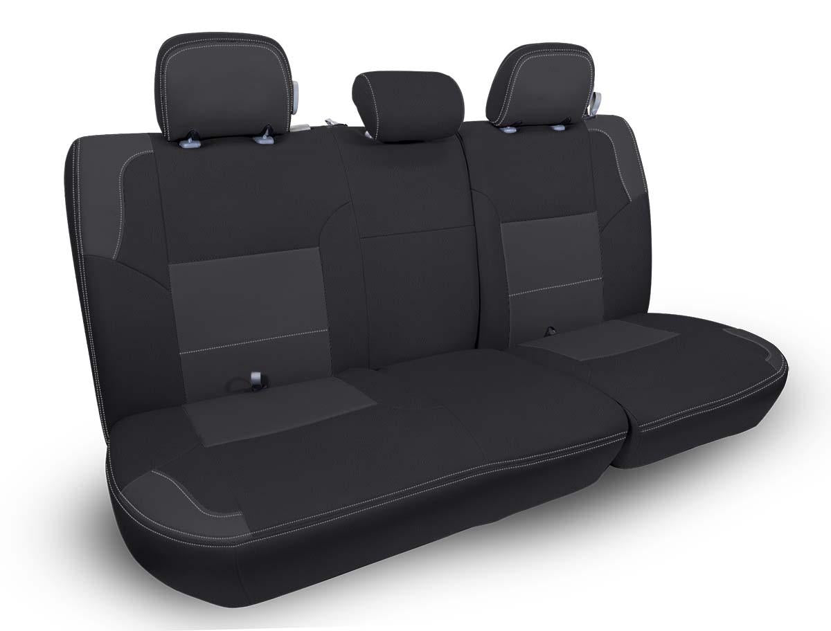 Rear Bench Cover for 12-15 Toyota Tacoma Double Cab Black and Gray PRP Seats