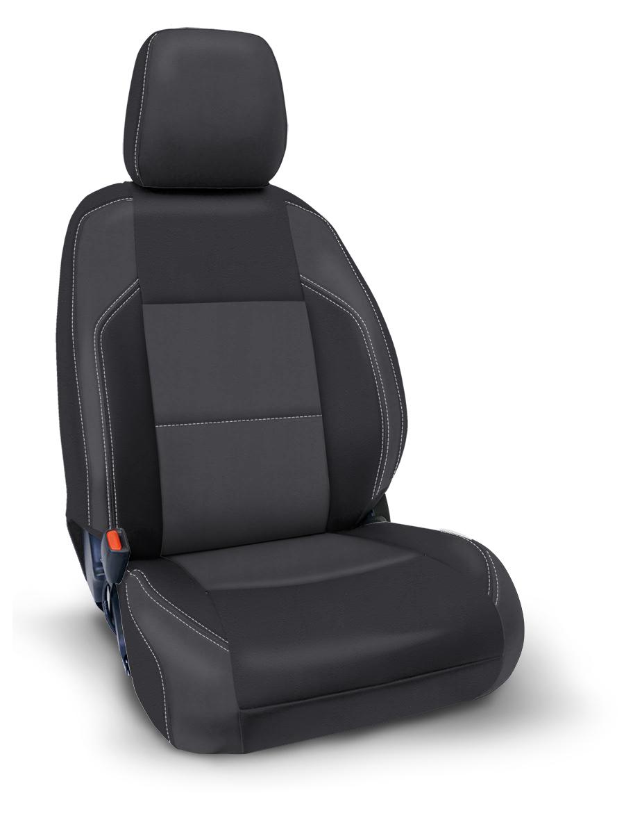Front Seat Covers for 2016-2023 Toyota Tacoma with Manual Seat Adjusters Pair Black and Gray PRP Seats