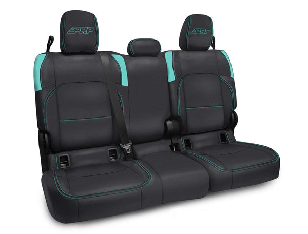 Rear Bench Cover for Jeep Gladiator JT with no Armrest Black and Teal PRP Seats