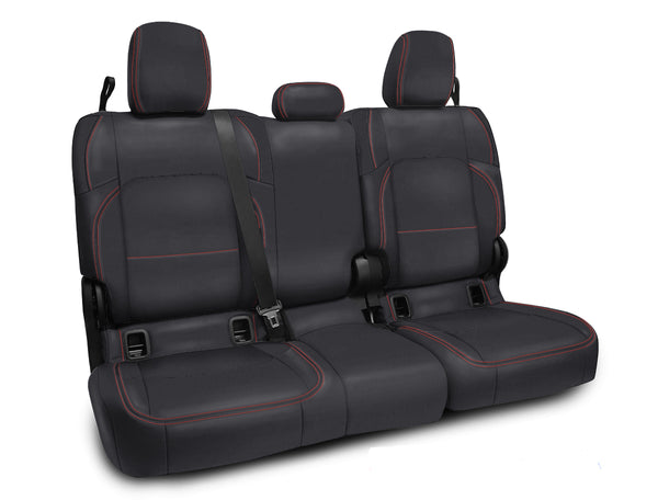 Rear Bench Cover for Jeep Gladiator JT With Armrest Black with Red Stitching PRP Seats
