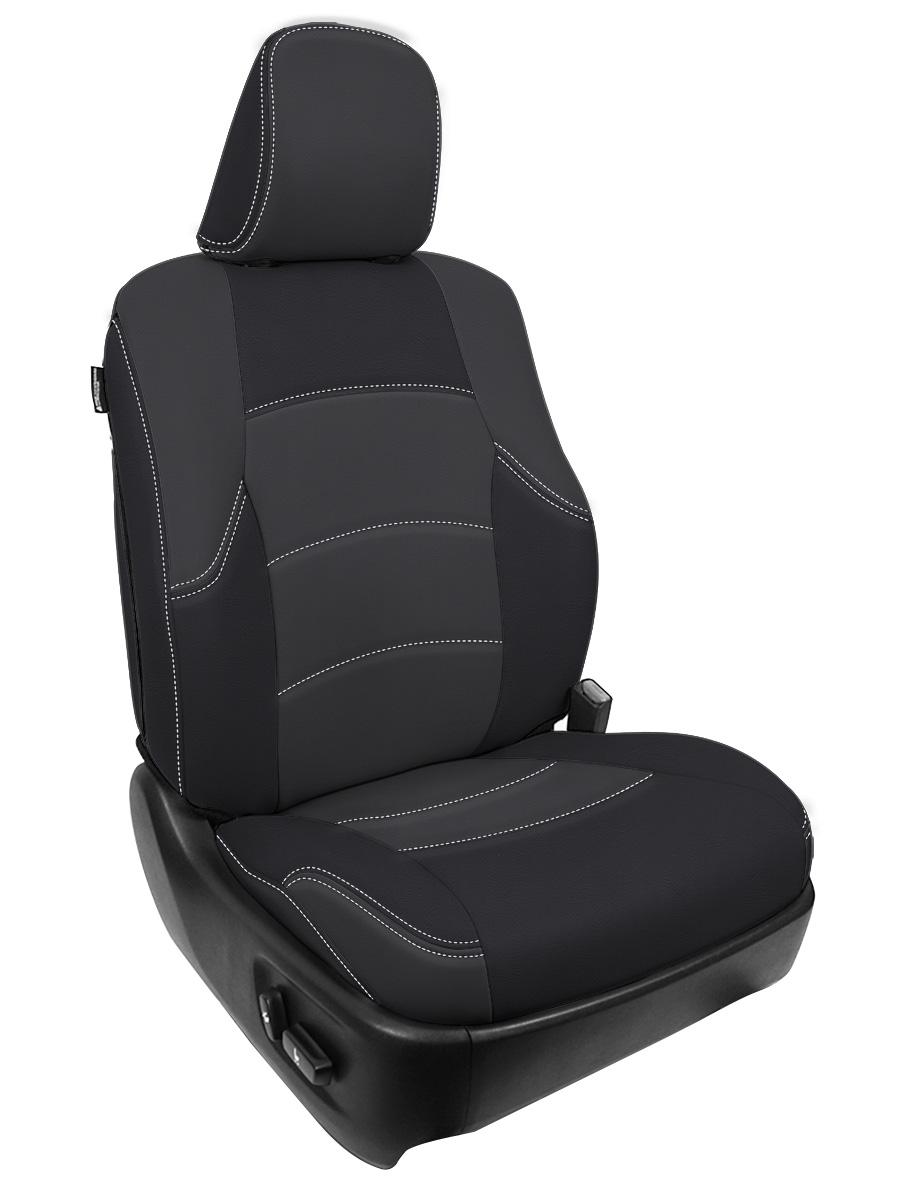 Front Seat Covers for 2011-Up Toyota 4Runner Pair Black and Gray PRP Seats