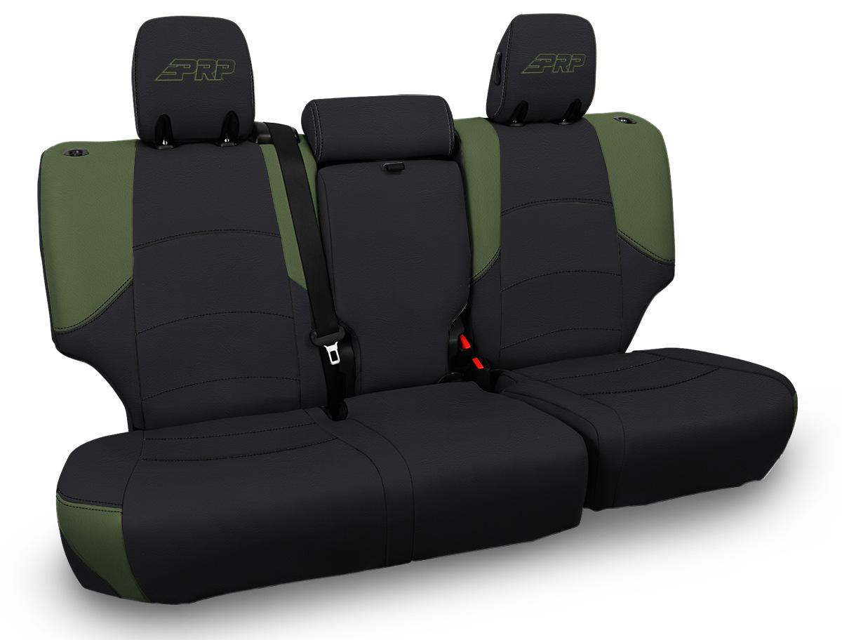 Rear Bench Cover for 2011-2024 Toyota 4Runner 5-seat model Black and Olive Green PRP Seats