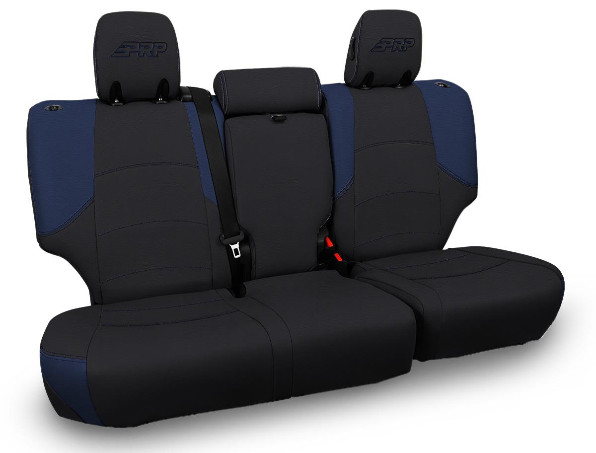 Rear Bench Cover for 2011-2024 Toyota 4Runner 5-seat model Black and Navy Blue PRP Seats