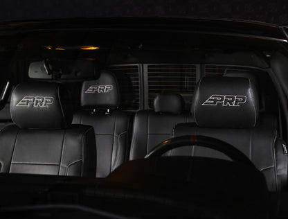 Front Seat Covers for 2012-14 Ford Raptor Pair Black with Red Stitch PRP Seats