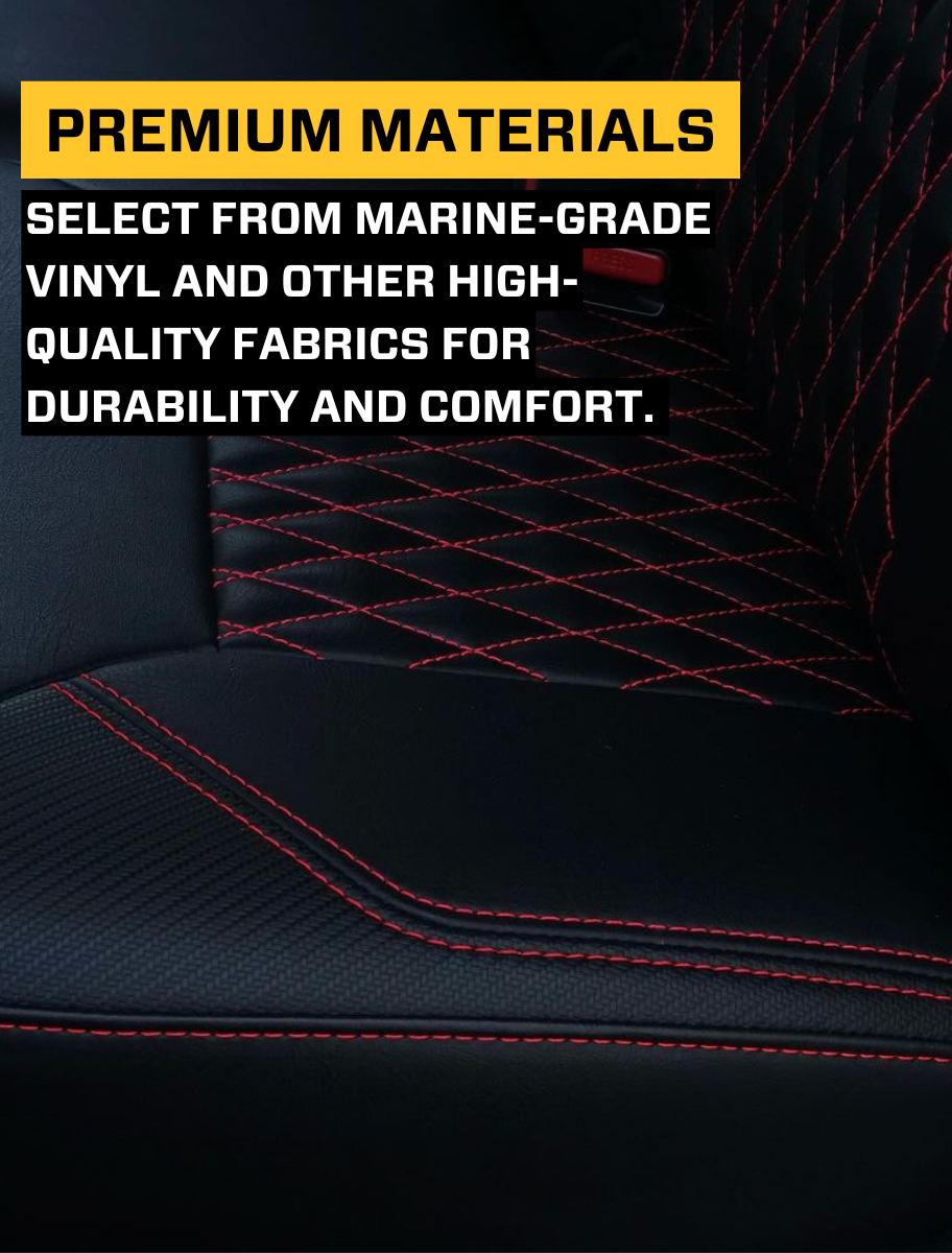 Rear Bench Seat Cover for 2013-2017 Subaru Crosstrek Black with Red Stitch PRP Seats