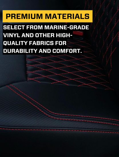 Rear Bench Seat Cover for 2013-2017 Subaru Crosstrek Black with Red Stitch PRP Seats