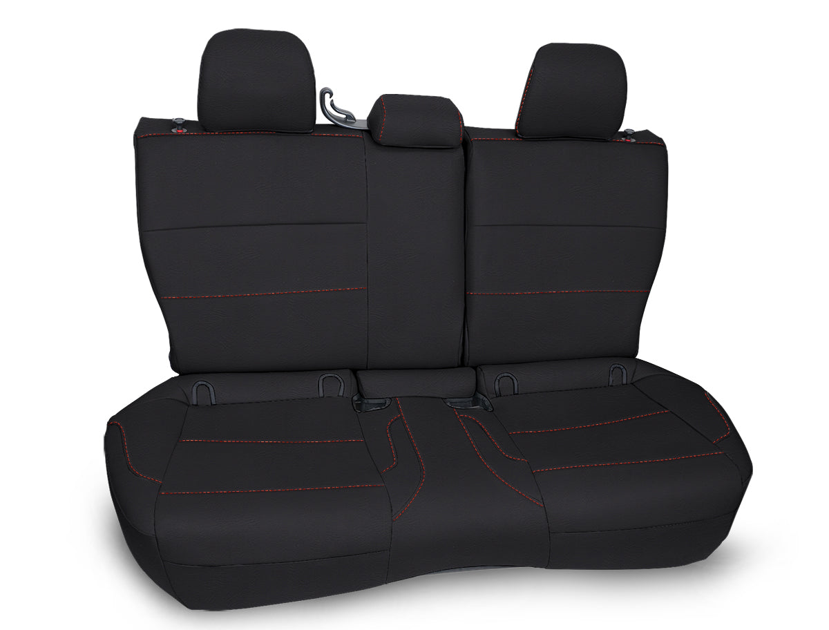 Rear Bench Seat Cover for 2013-2017 Subaru Crosstrek Black with Orange Stitch PRP Seats