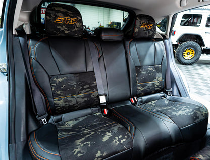 Rear Bench Seat Cover for 2018-2023 Subaru Crosstrek Black with Red Stitch PRP Seats