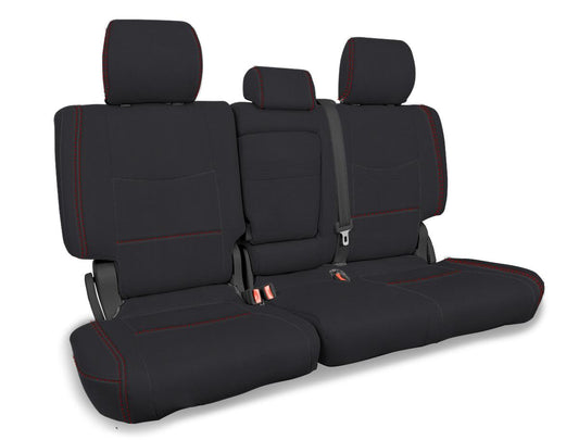 Rear Bench Cover for 2003-2009 Lexus GX470 - Black with Red Stitch