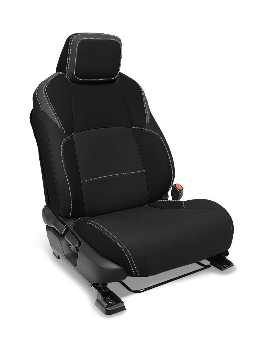 Front Seat Covers for 2024 Toyota Tacoma Pair Black and Gray PRP Seats