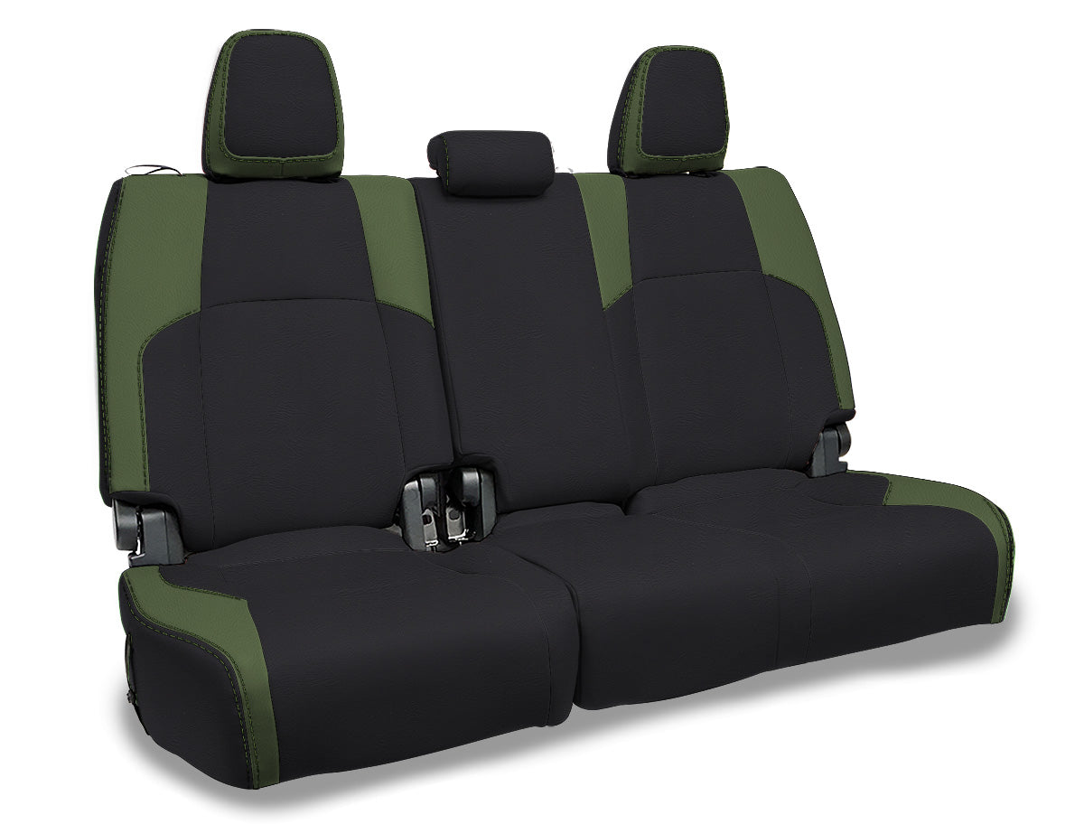 Rear Bench Covers for 2024 Toyota Tacoma Black and Olive Green PRP Seats