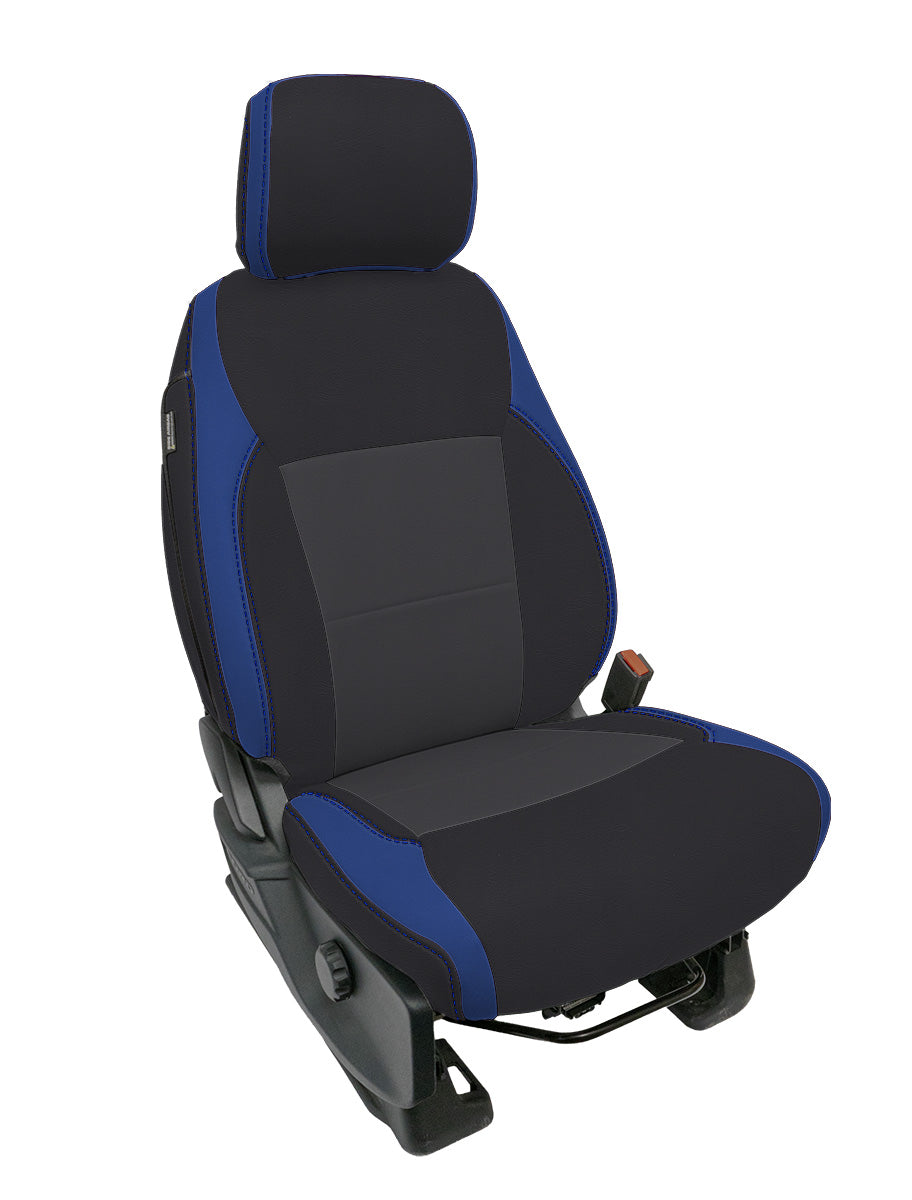 Front Seat Covers for 2021-Present Ford F150, 2023-Present Super Duty with Standard Seats, Blue PRP Seats