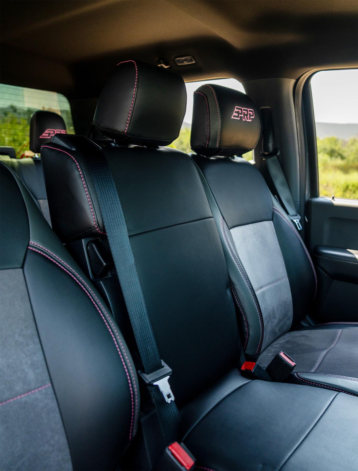Center Jump Seat Cover w/ Standard Console for 2015-Present Ford F150, 2017-Present Super Duty, Red PRP Seats
