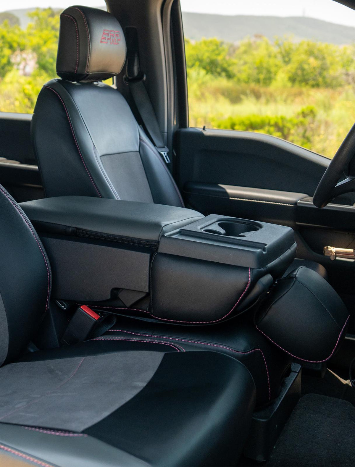 Center Jump Seat Cover w/ Standard Console for 2015-Present Ford F150 2017-Present Super Duty