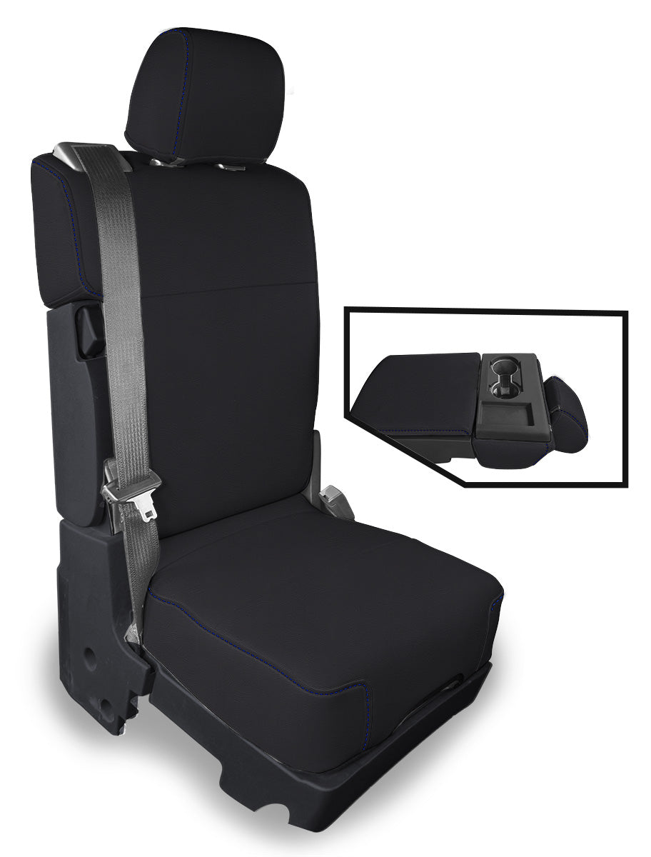 Center Jump Seat Cover w/ Standard Console for 2015-Present Ford F150, 2017-Present Super Duty, Blue PRP Seats