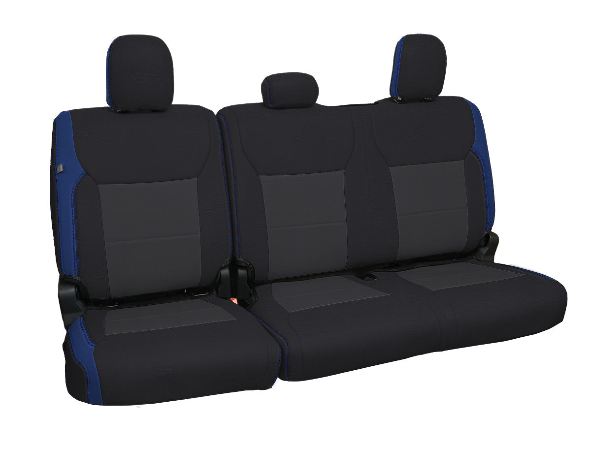 Rear Bench Seat Covers for 2021-Present Ford F150, 2023-Present Super Duty, Blue PRP Seats