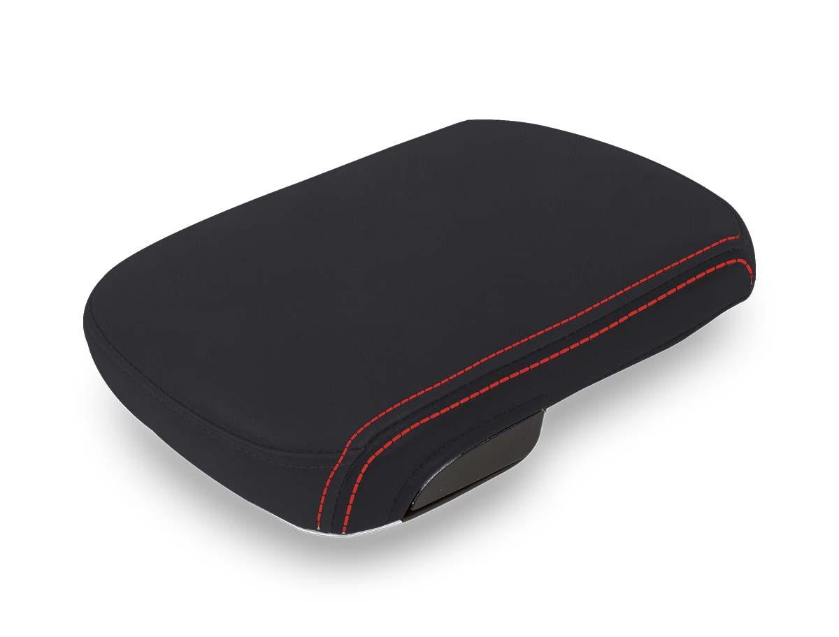 Center Console Cover for 12-15 Toyota Tacoma Black with Red Stitching PRP Seats