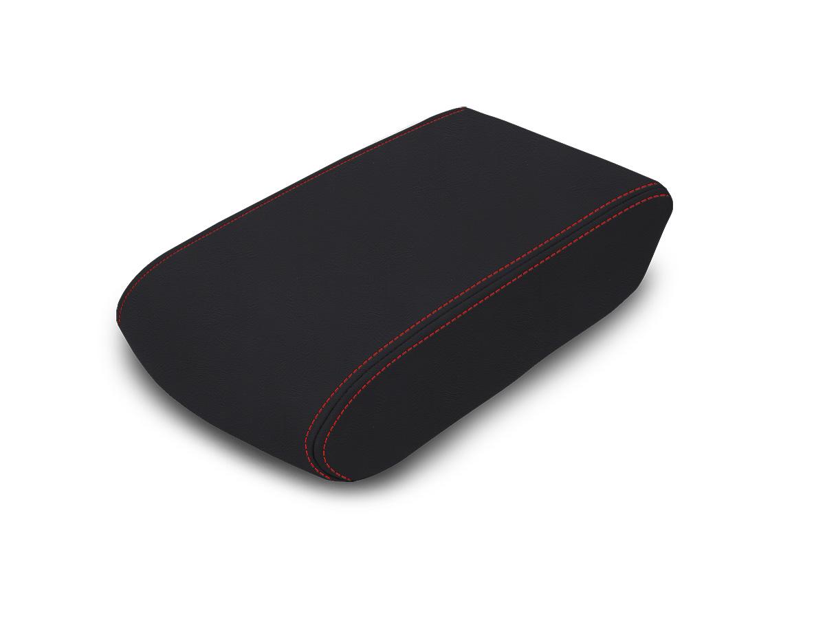 Center Console Cover for 2011-2024 Toyota 4Runner Black with Red Stitching PRP Seats