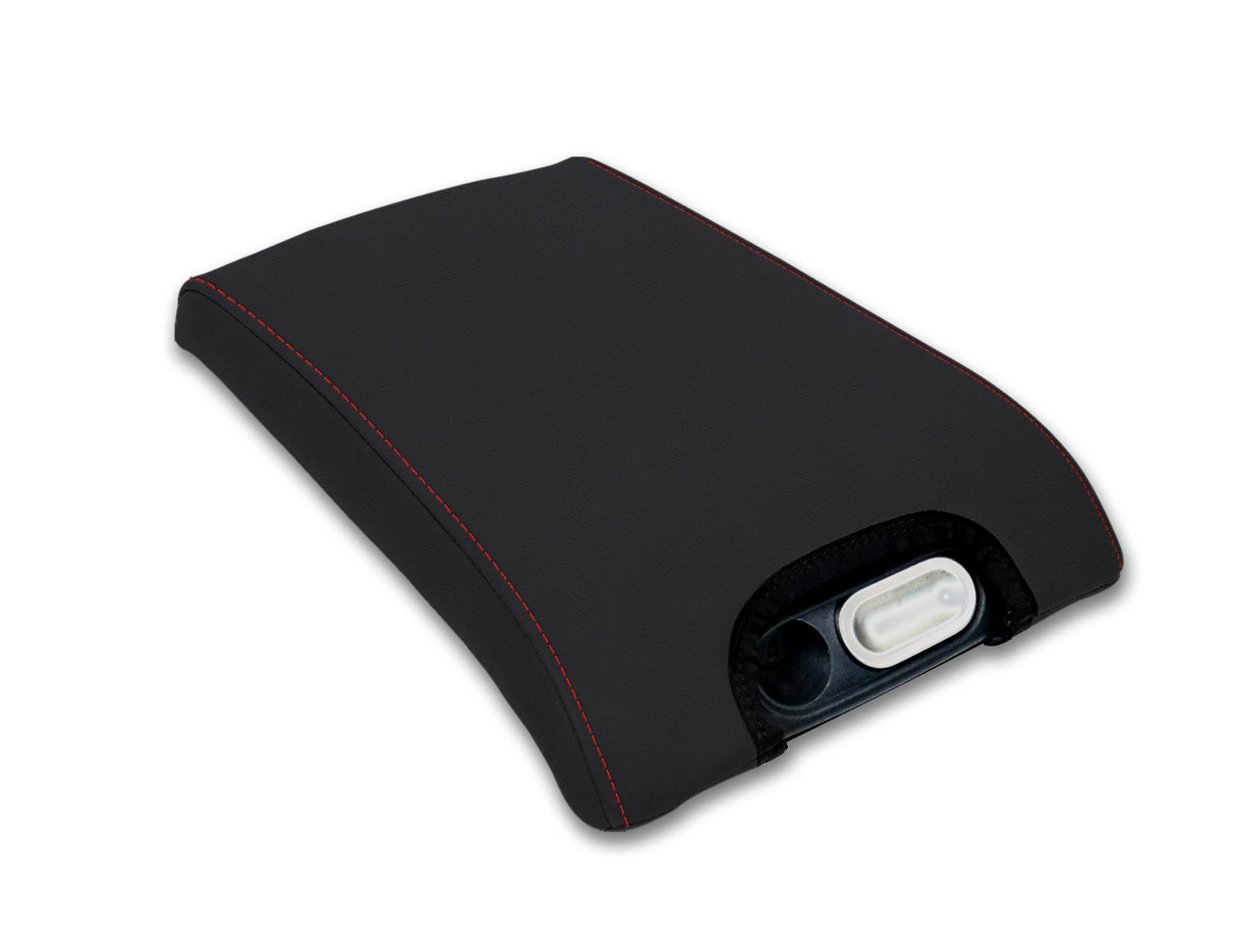 Center Console Cover for 2010-14 Ford Raptor Black with Red Stitch PRP Seats