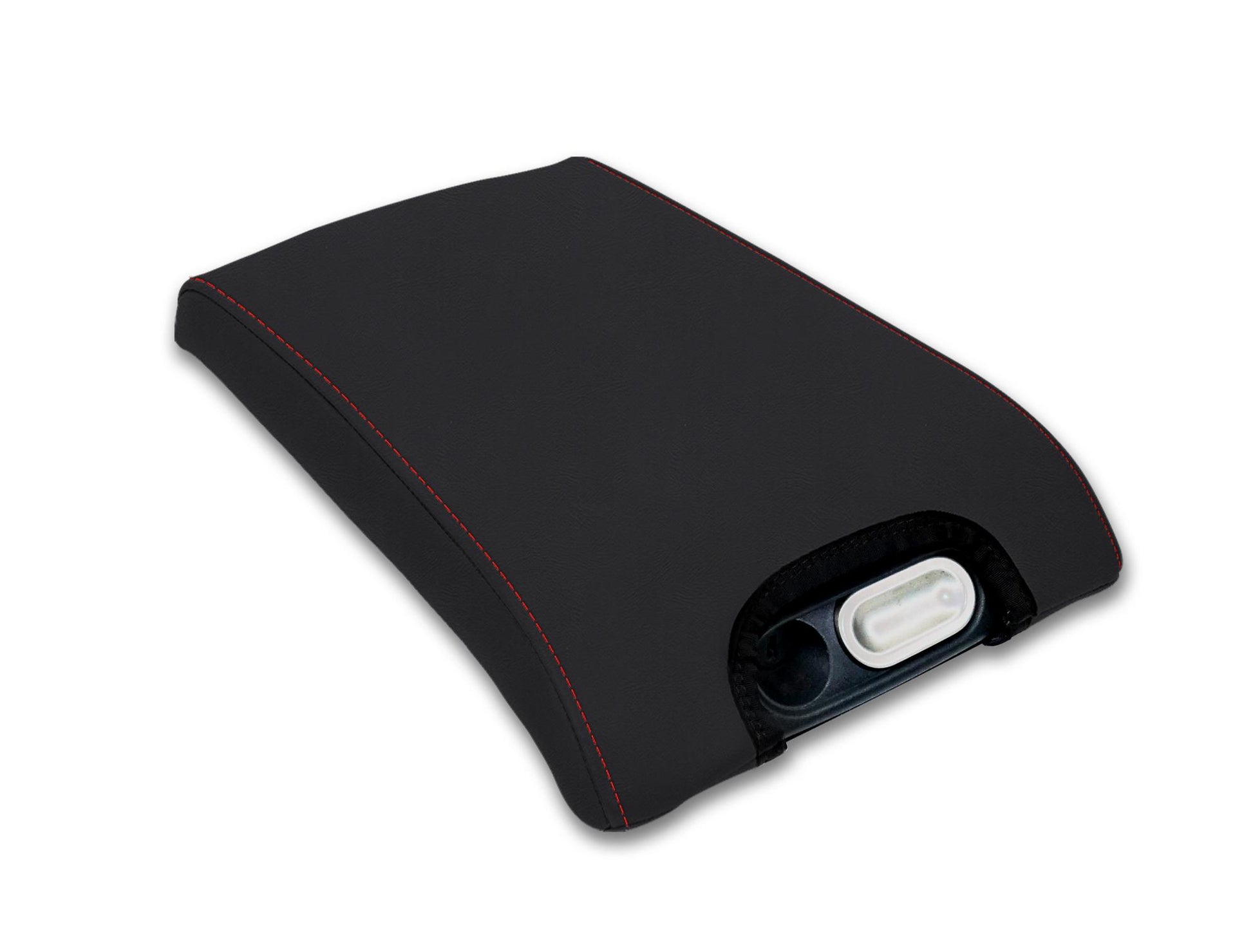 Center Console Cover for 2010-14 Ford Raptor Black with Red Stitch PRP Seats