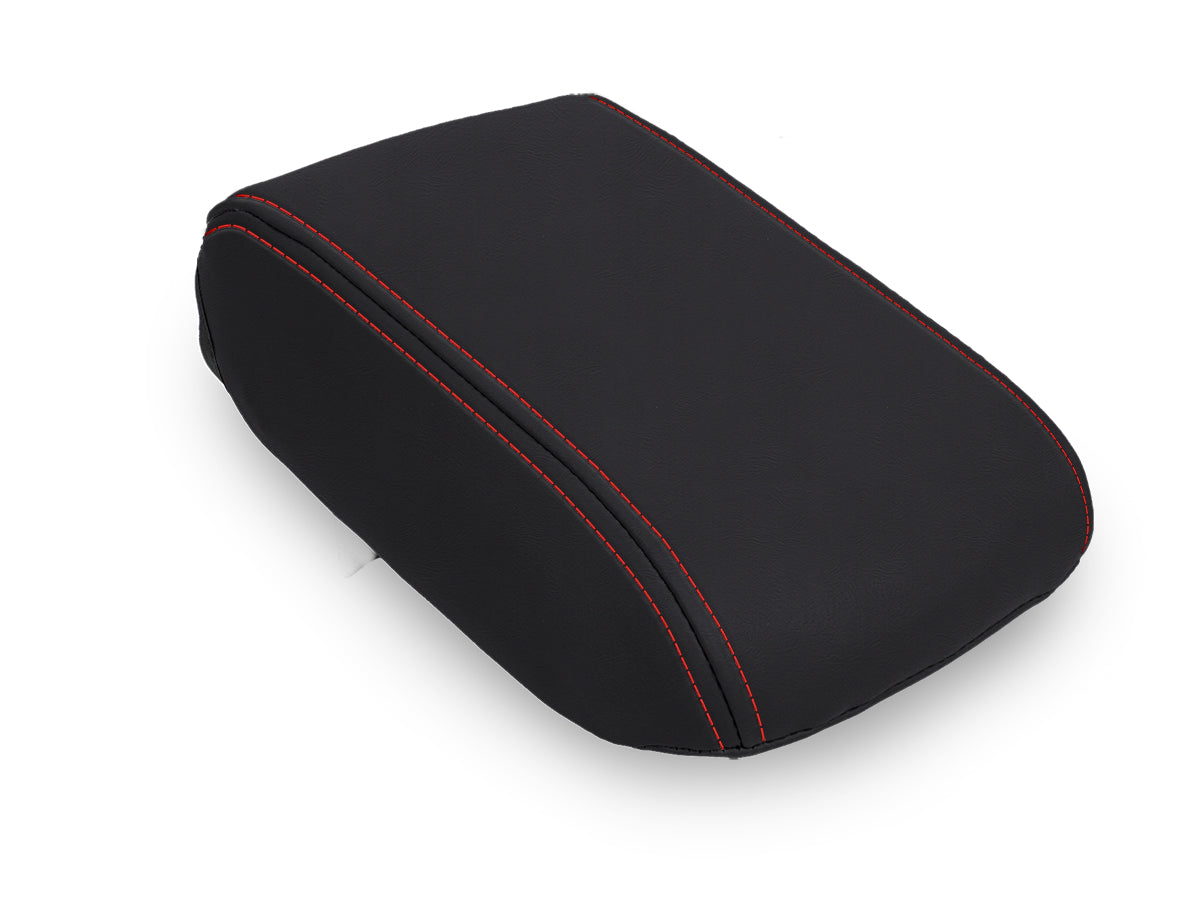 Center Console Cover for 2013-2017 Subaru Crosstrek Black with Red Stitch PRP Seats