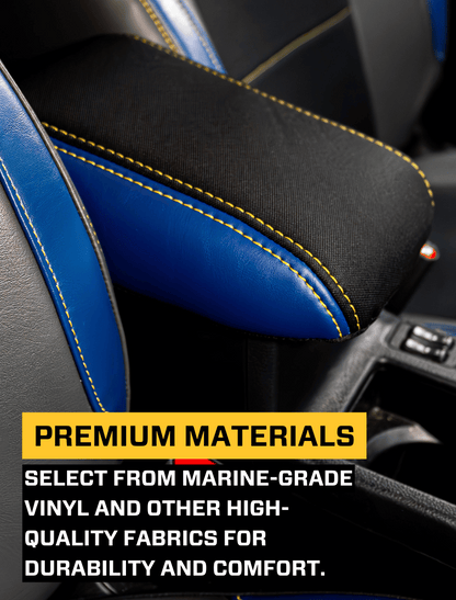 Center Console Cover for 2013-2017 Subaru Crosstrek Black with Red Stitch PRP Seats
