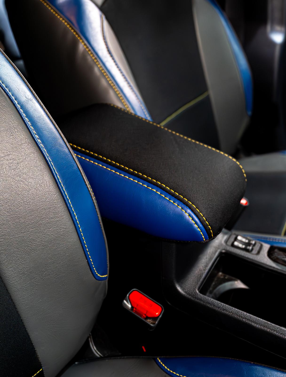 Center Console Cover for 2013-2017 Subaru Crosstrek Black with Red Stitch PRP Seats