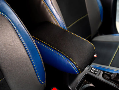 Center Console Cover for 2013-2017 Subaru Crosstrek Black with Red Stitch PRP Seats