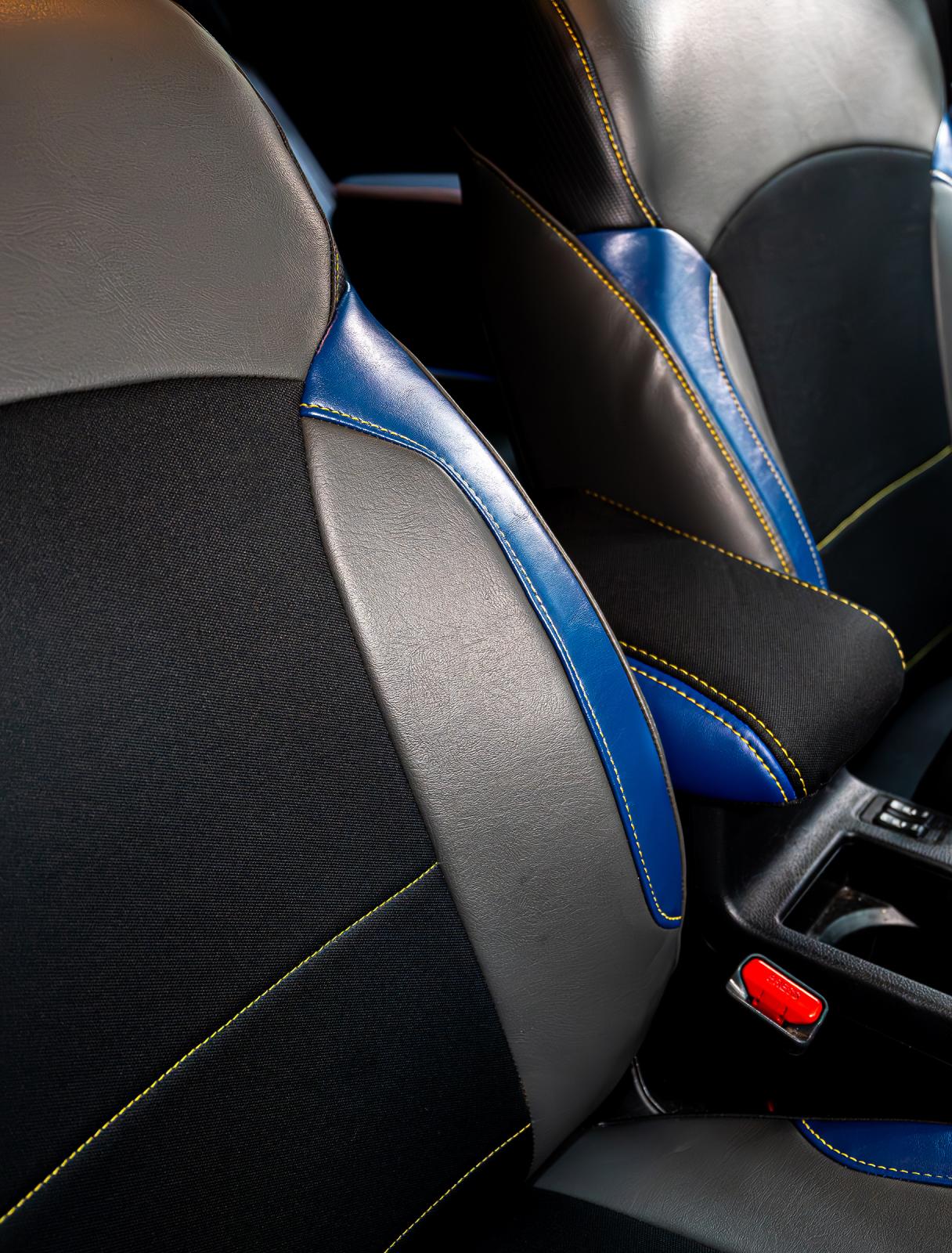Center Console Cover for 2013-2017 Subaru Crosstrek Black with Red Stitch PRP Seats
