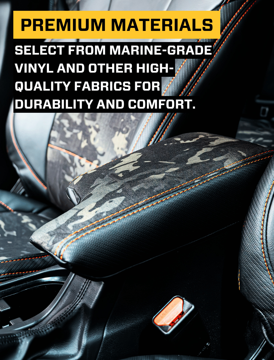Center Console Cover for 2018-2023 Subaru Crosstrek Black with Red Stitch PRP Seats