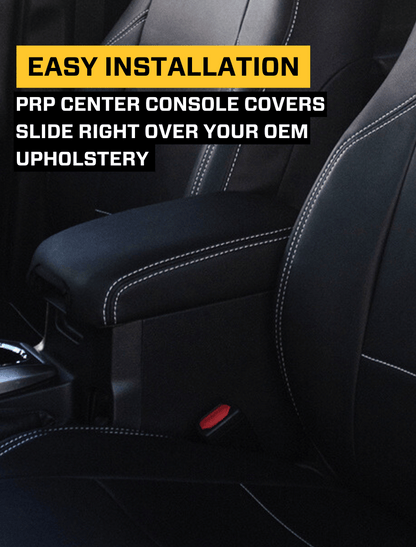 Center Console Cover for 2018-2023 Subaru Crosstrek Black with Red Stitch PRP Seats