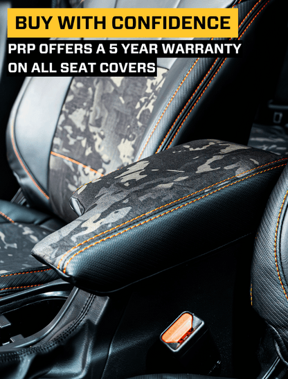 Center Console Cover for 2018-2023 Subaru Crosstrek Black with Red Stitch PRP Seats