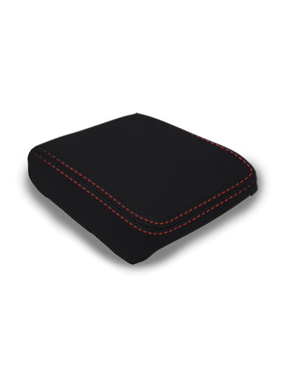 Center Console Cover for 2024+ Toyota Tacoma Black with Red Stitch PRP Seats