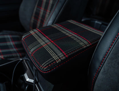Center Console Cover for 2024+ Toyota Tacoma Black with Red Stitch PRP Seats