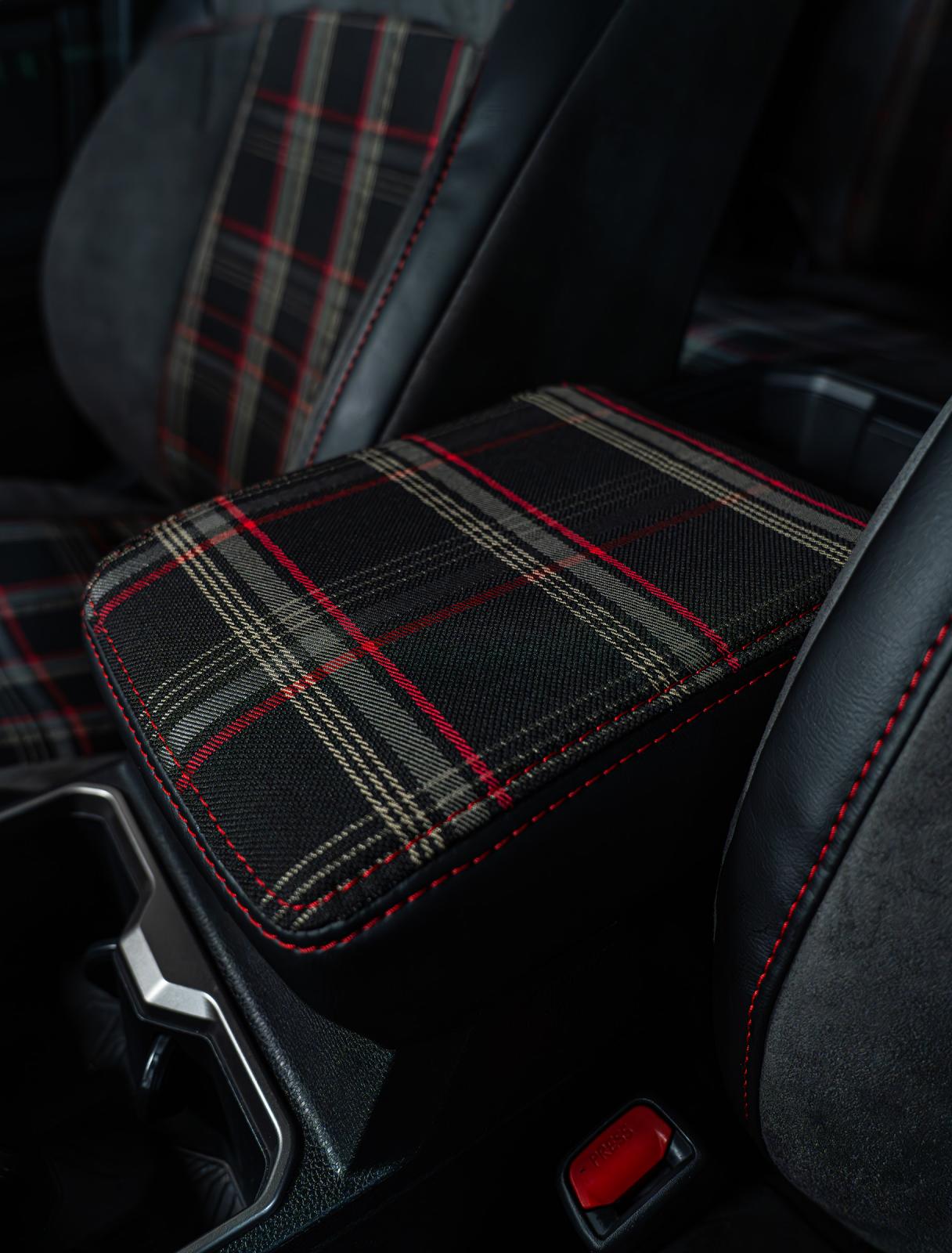 Center Console Cover for 2024+ Toyota Tacoma Black with Red Stitch PRP Seats